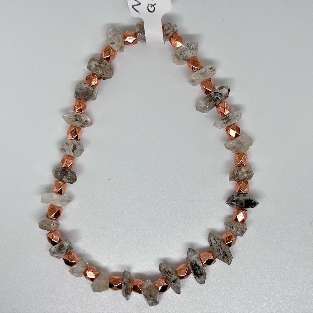 Herkimer NY quartz bracelet stretchy handmade - Picture 9 of 9